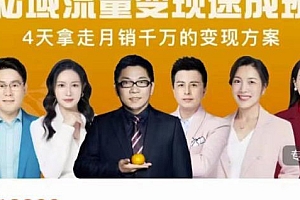 桔子会《私域流量变现速成班》4天拿走月销千万的变现方案