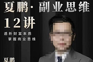 夏鹏·副业思维12讲,透析财富本质,掌握商业思维