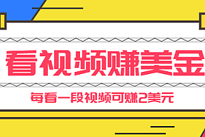 手机看视频赚美金项目,每看一段视频可赚2美元,超简单赚钱项目【视频教程】