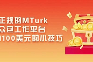 利用正规的MTurk微型众包工作平台,月赚1100美元的小技巧