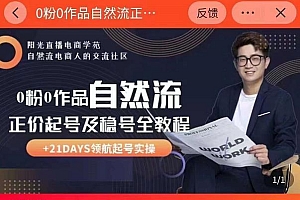 0粉0作品自然流正价起号及稳号全教程,专业自然流起号机构流程化教学(价值2980元)
