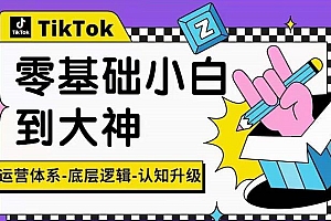 TikTok底层逻辑及短视频运营方法系列课，运营体系，底层逻辑，认知升级