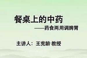 王宪龄《餐桌上的中药》健康讲座视频课程