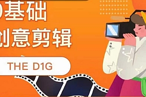 THE D1G零基础创意剪辑课,第一馆创意剪辑实操课-49节完整版(无水印)