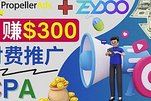 通过CPA推广平台Zeydoo日赚300美元:CPA Offer付费推广方法!