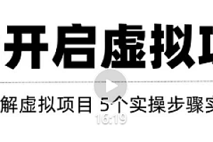 只需这5步,即可0成本轻松打造月入上万虚拟店铺!【视频教程】
