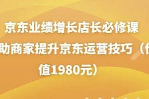 京东业绩增长店长必修课：帮助商家提升京东运营技巧（价值1980元）