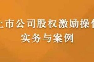 《 上市公司股权激励》操作实务与案例培训课程视频