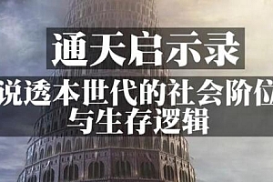 《通天启示录》 说透本世代的社会阶位与生存逻辑