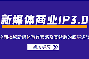 新媒体商业IP3.0,全面揭秘新媒体写作套路及其背后的底层逻辑(价值1299元)