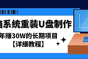 电脑系统重装U盘制作,年赚30W的长期项目【详细教程】