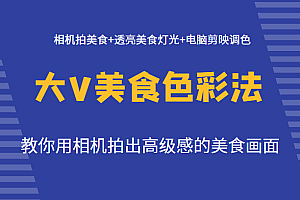 大V美食色彩法（拍摄+灯光+调色），教你用相机拍出高级感的美食画面