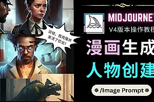 Midjourney V4版本操作教程：2个简单参数，完成漫画生成，人物创建