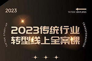 2023传统行业转型线上全案课,传统行业如何转型线上,线上创业/传统转型避坑宝典