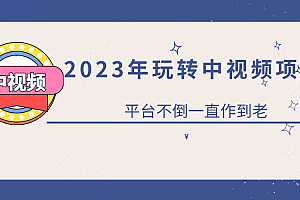 2023零基础玩转中视频项目:平台不倒,一直做到老