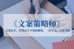 《文案策略师》文案高手,营销高手不说的秘密,一次学完,不走弯路