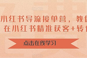 16天-小红书 导流接单营,教你引爆流量,在小红书精准获客+转化成交